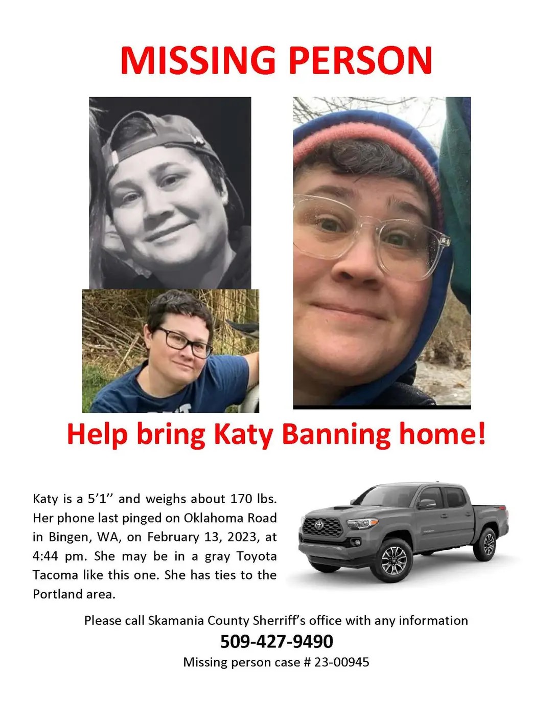 Sheriff’s Office Seeks Public’s Help in Missing Person Case – Skamania ...
